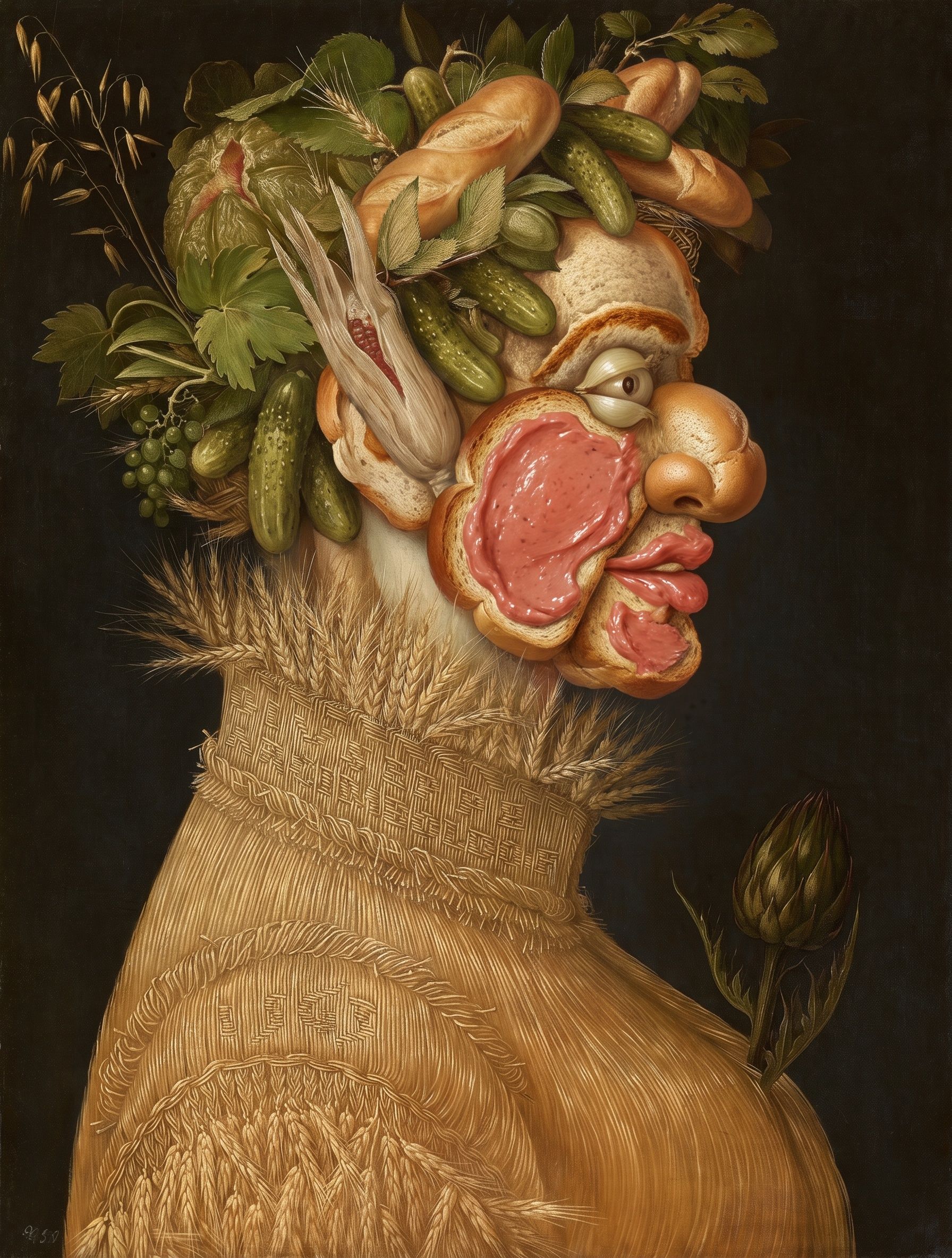 Zomer, maar dan beleg, naar Giuseppe Arcimboldo, 1563