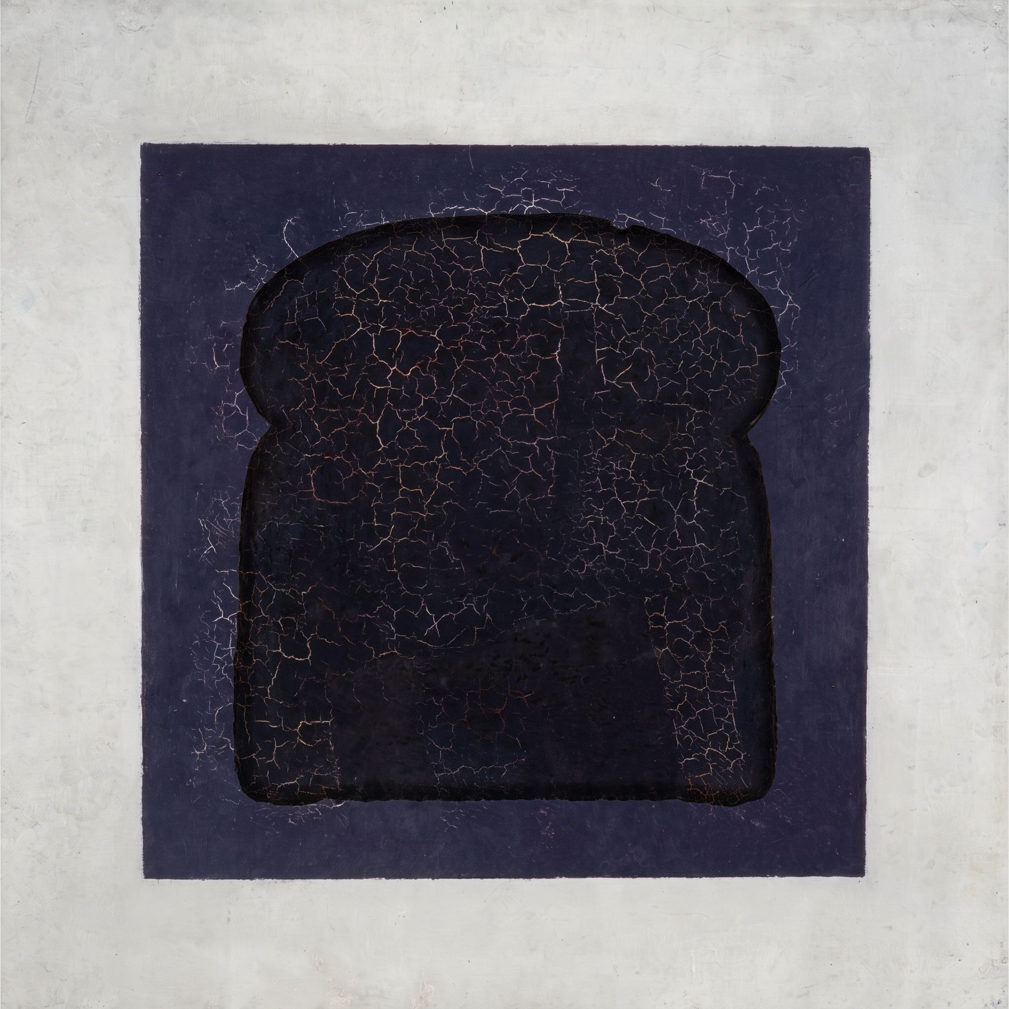 Zwart vierkant (aangebrande toast), naar Kazimir Malevich, 1915
