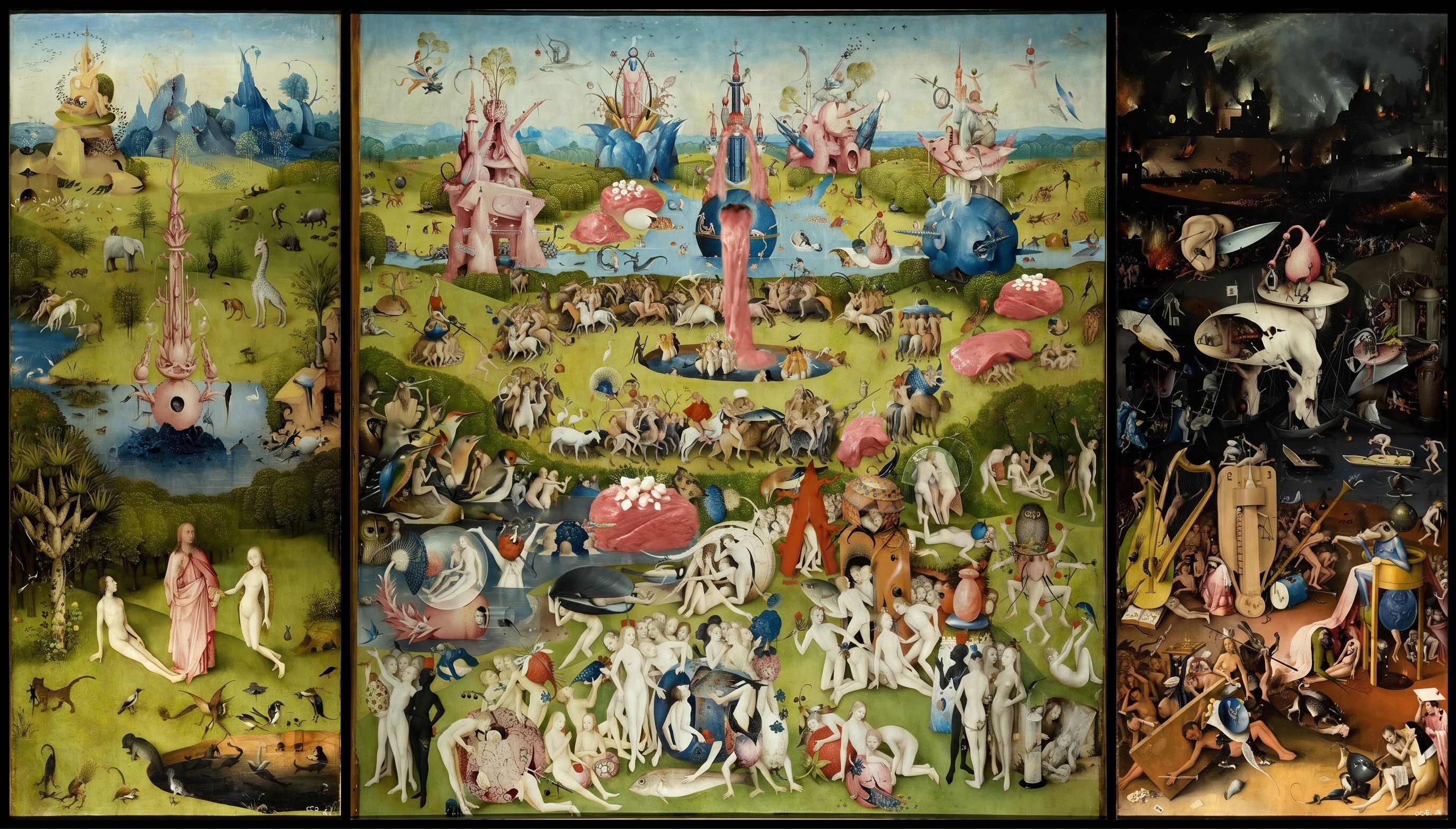 De tuin der lusten (beleg), naar Jheronimus Bosch, ca. 1500