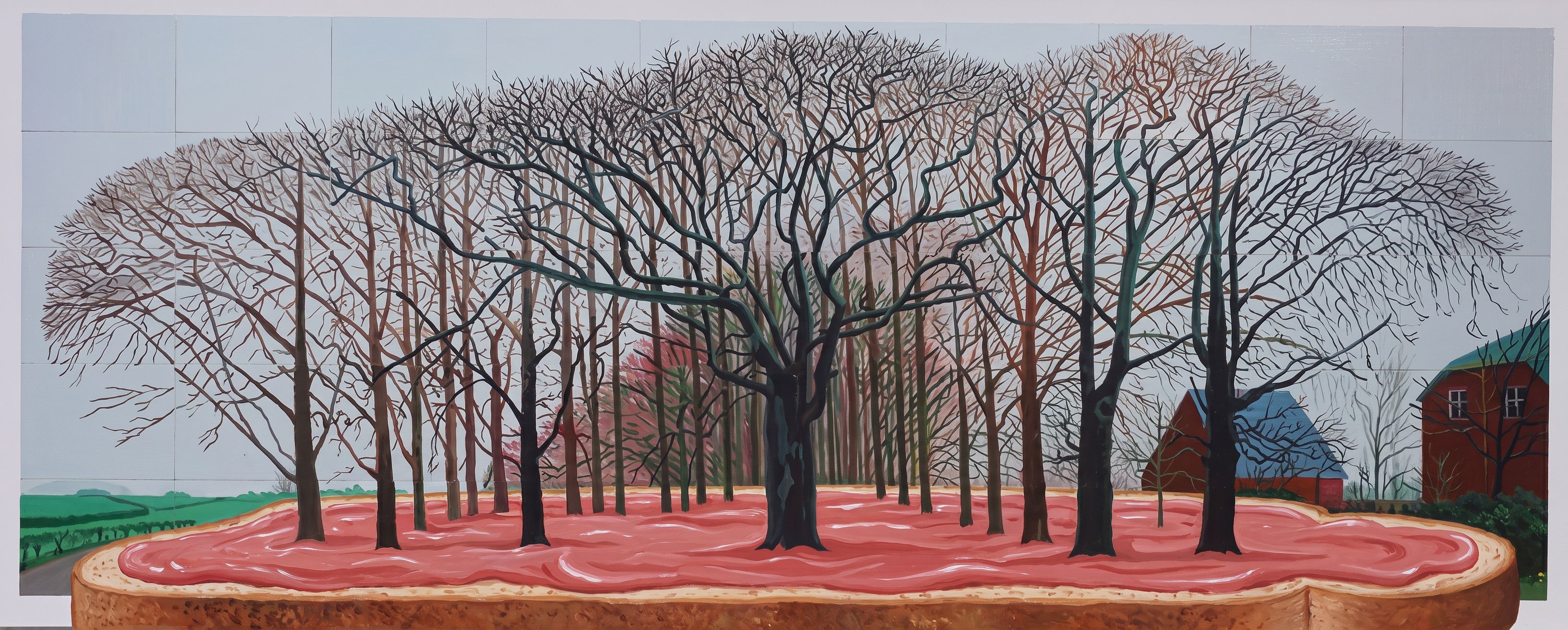 Bigger Trees near Warter, on toast, after David Hockney, 2007