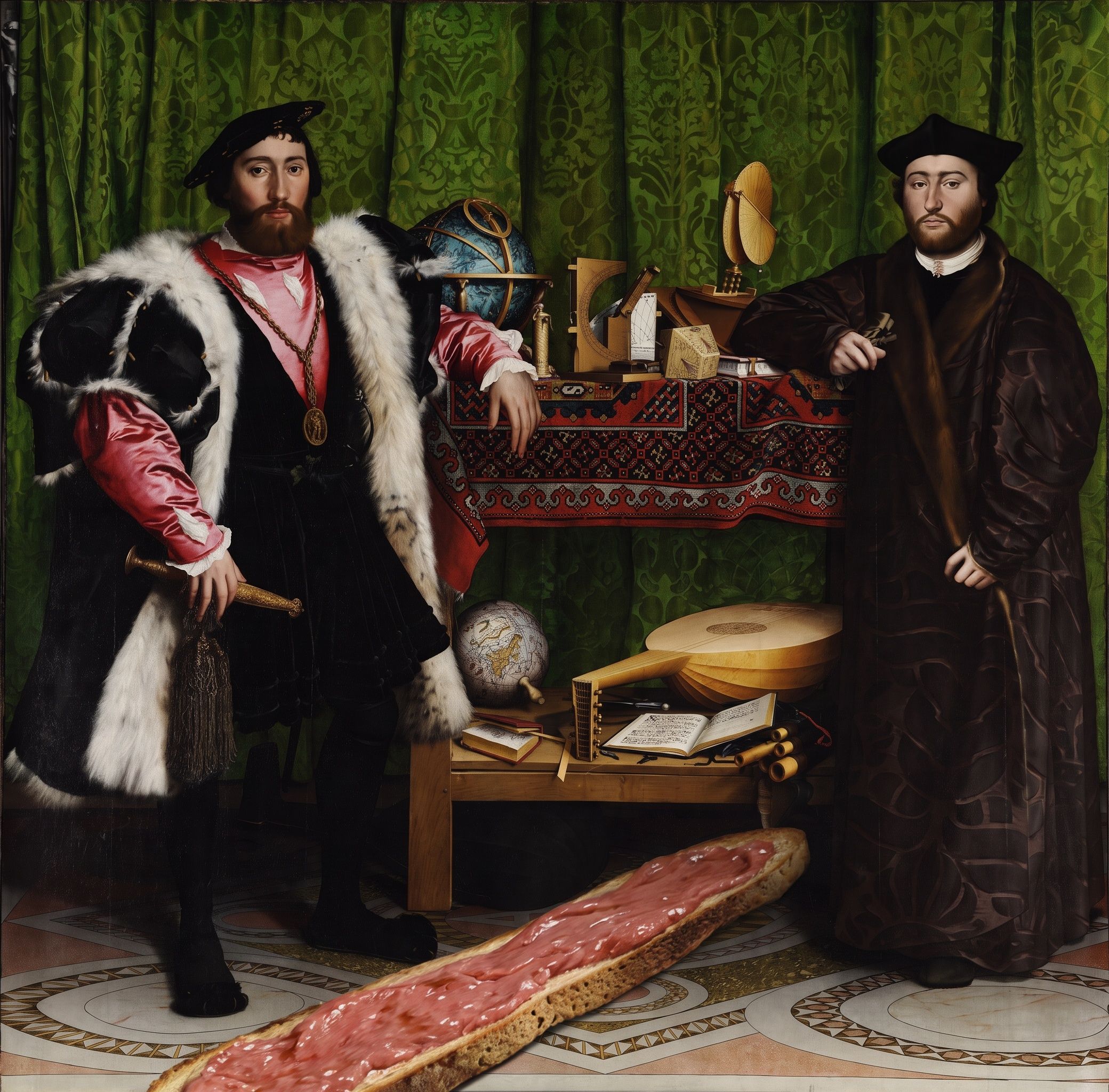 De ambassadeurs (kijk schuin), naar Hans Holbein de Jonge, 1533