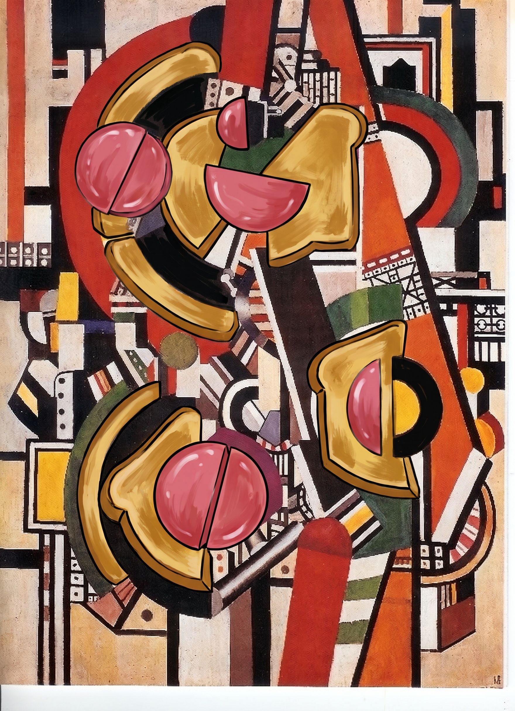 De schijven (beleg), naar Fernand Léger, 1918