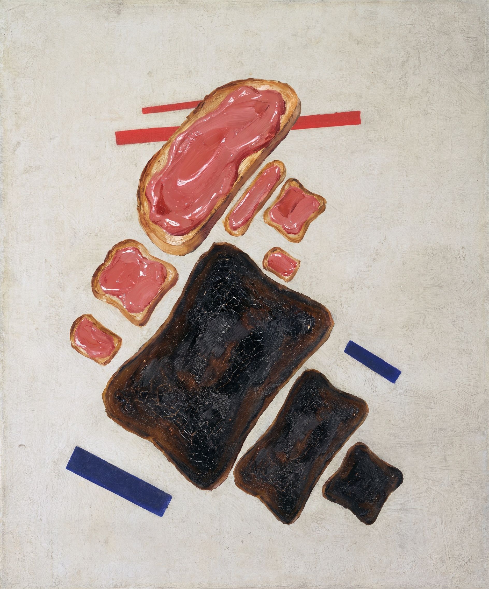 Suprematistische compositie, geroosterd, naar Kazimir Malevich, 1915