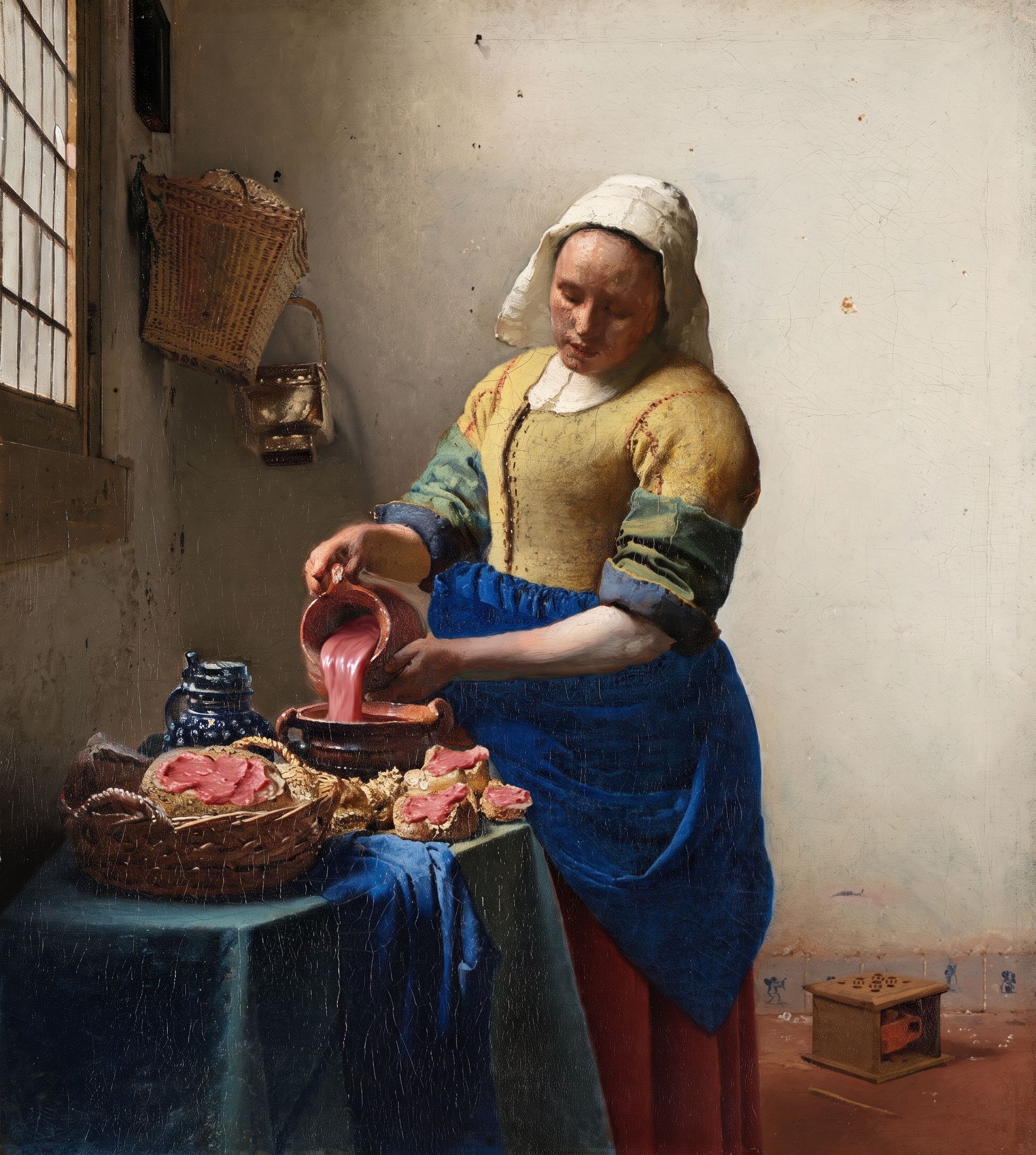 Het filetmeisje, naar Johannes Vermeer, ca. 1658